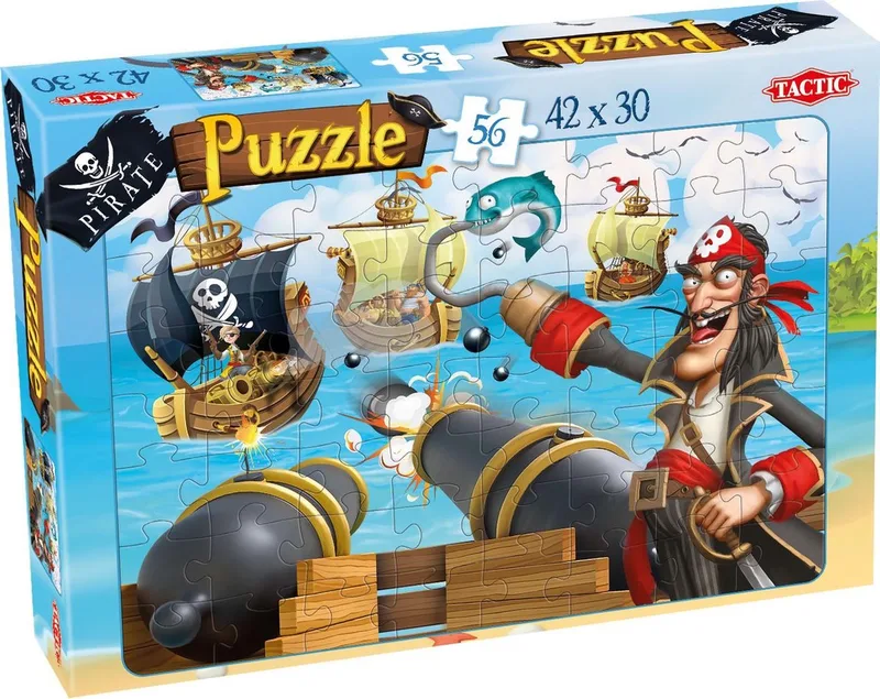 Piraten Puzzel Sea Battle - 56 Stukjes from Tactic, Multicolour edition – box