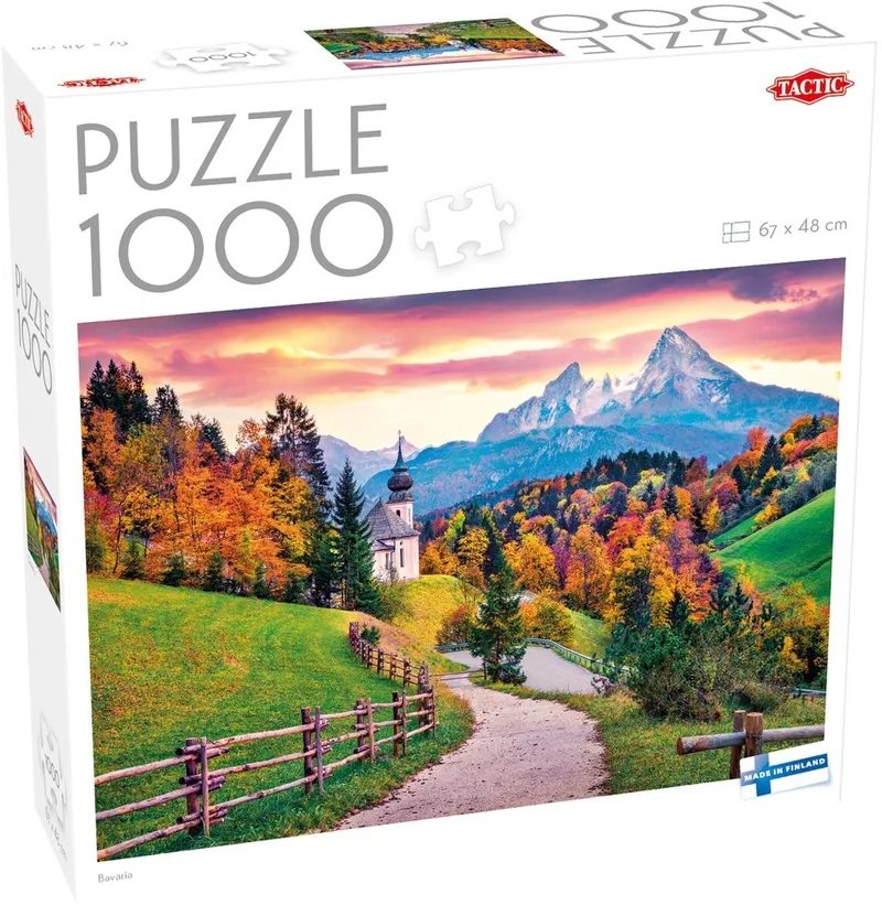 Puzzel – 1000 stukjes – Beiers Alpenlandschap – Duitsland – Hoogwaardige Scandinavische Kwaliteit von Tactic, Ausgabe Bavaria – Schachtel