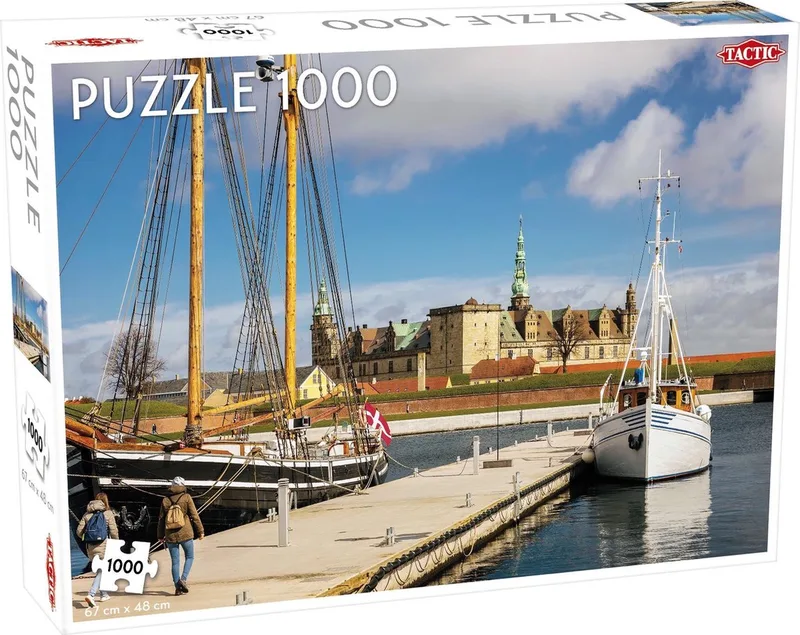 Puzzel – 1000 stukjes – Historisch Kasteel aan Zee – Strak en Rustgevend Ontwerp – Hoogwaardige Scandinavische Kwaliteit van Tactic, editie Kronborg Castle – doos