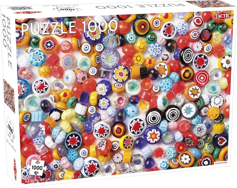 Puzzel – 1000 stukjes – Kleurrijk Patroonontwerp – Strak en Rustgevend Ontwerp – Hoogwaardige Scandinavische Kwaliteit van Tactic, editie Glass Beads Pattern – doos