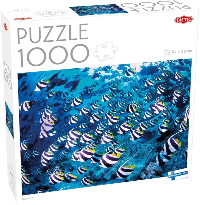 Puzzel – 1000 stukjes – Kleurrijke Koraalvissen – Tropische Onderwaterwereld – Hoogwaardige Scandinavische Kwaliteit von Tactic, Ausgabe Bannerfish – Schachtel