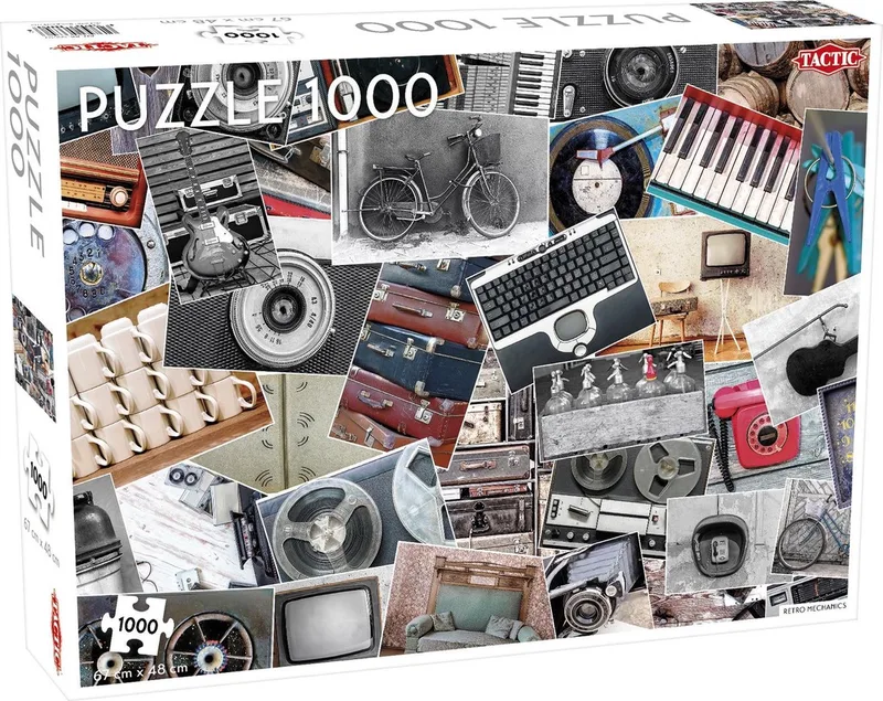 Puzzel – 1000 stukjes – Technische Illustratie in Vintage Stijl – Strak en Rustgevend Ontwerp – Hoogwaardige Scandinavische Kwaliteit from Tactic, Retro Mechanics edition – box