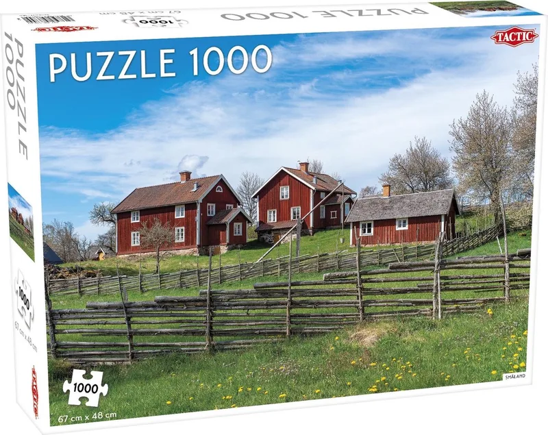 Puzzel – 1000 stukjes – Zweeds Landschap en Traditie – Strak en Rustgevend Ontwerp – Hoogwaardige Scandinavische Kwaliteit from Tactic, Småland edition – box