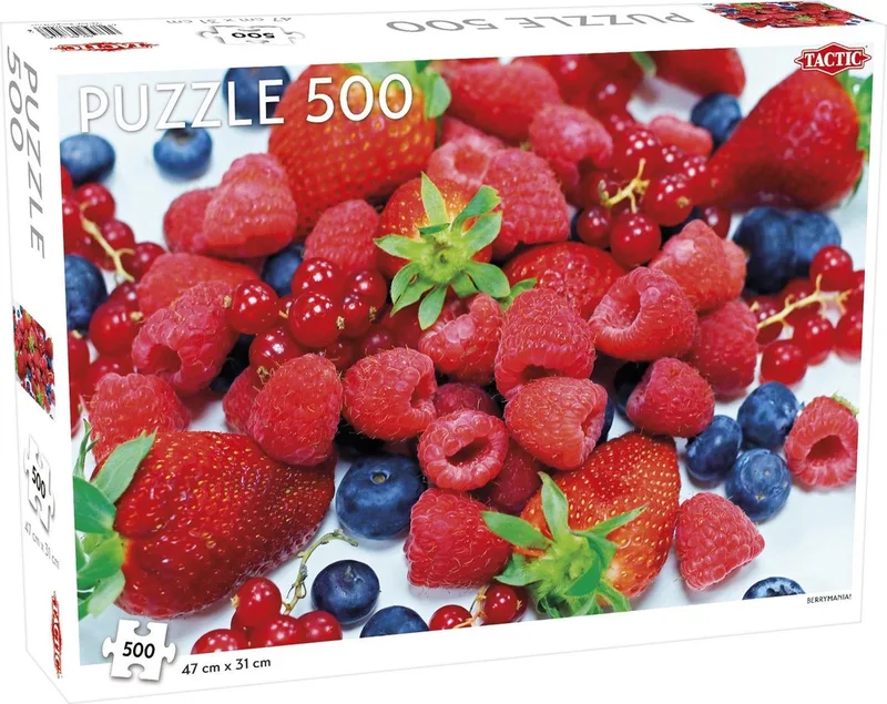 Puzzel – 500 stukjes – Speels Bessenthema vol Kleur – Strak en Rustgevend Ontwerp – Hoogwaardige Scandinavische Kwaliteit from Tactic, Berrymania edition – box