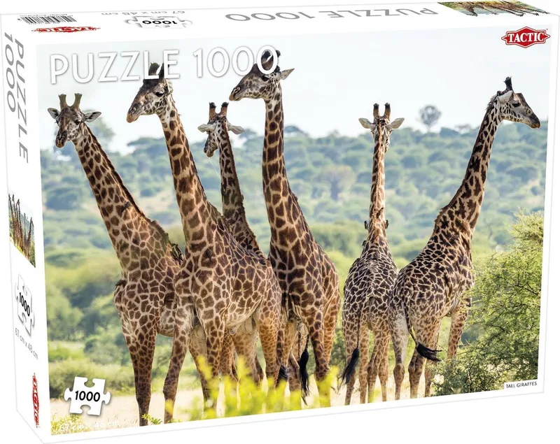 Puzzel Animals: Tall Giraffes - 1000 stukjes van Tactic, editie Meerkleurig – doos