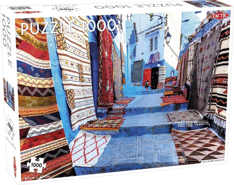 Puzzel Around the World: Chefchouen Morocco - 1000 stukjes from Tactic, Multicolour edition – box