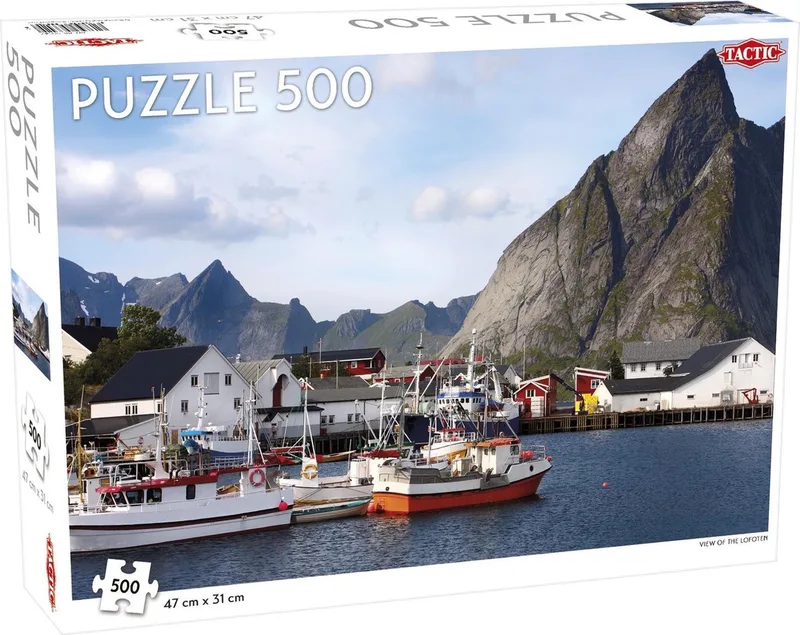 Puzzel Around the World Northern Stars: View of the Lofoten - 500 stukjes von Tactic, Ausgabe Mehrfarbig – Schachtel