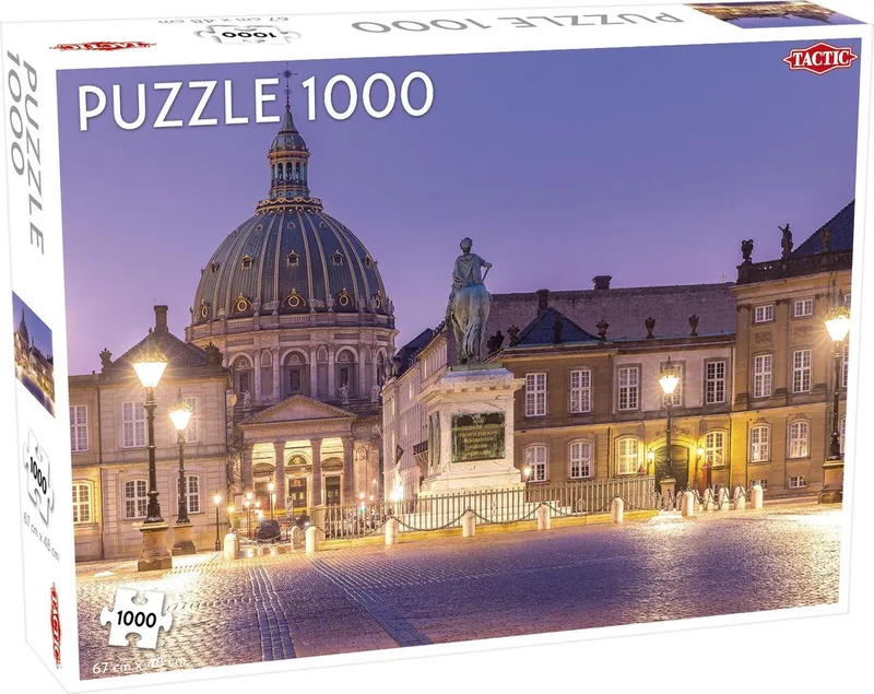 Puzzel Around the World Nothern Stars: Amalienborg - 1000 stukjes van Tactic, editie Wit – doos