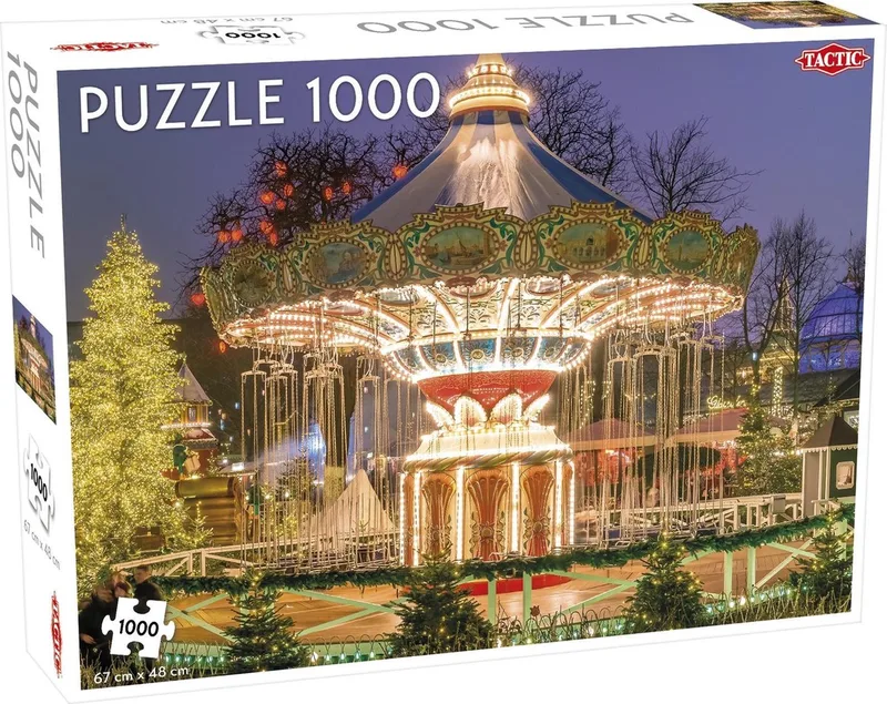 Puzzel Around the World Nothern Stars: Copenhagen Tivoli - 1000 stukjes von Tactic, Ausgabe Weiß – Schachtel
