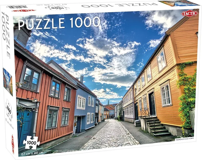 Puzzel Around the World Nothern Stars: Trondheim Old Town - 1000 stukjes van Tactic, editie Meerkleurig – doos