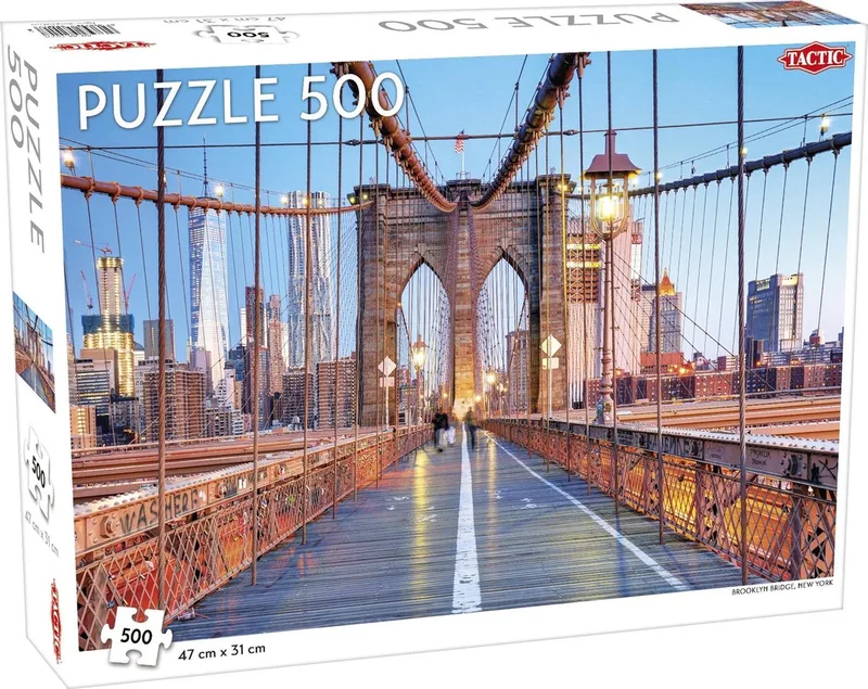 Puzzel Brooklyn Bridge, New York 500 Stukjes van Tactic, editie Bont – doos