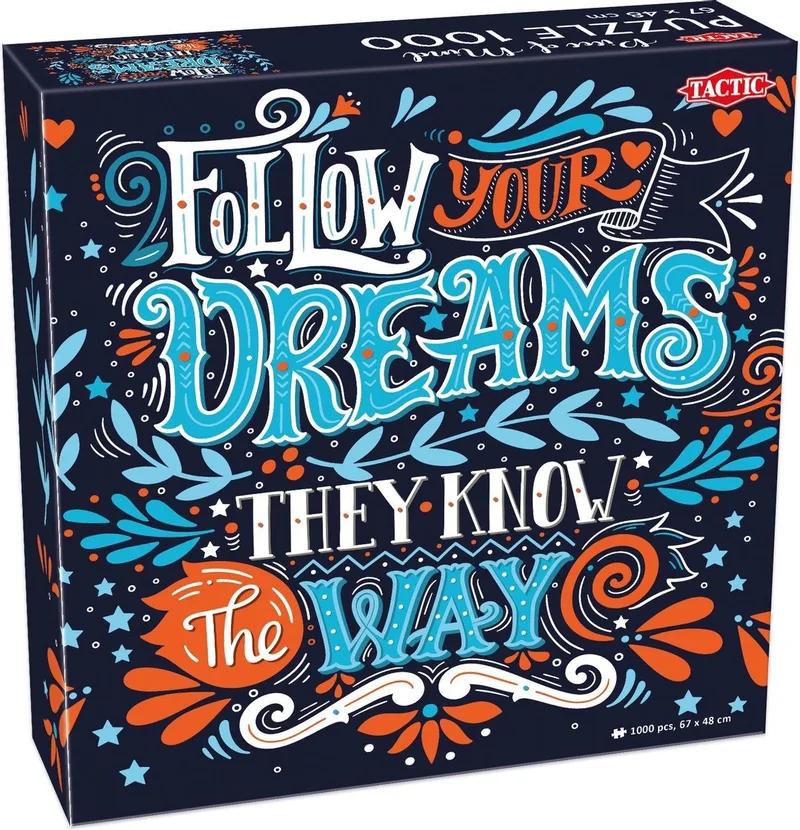 Puzzel Follow Your Dreams 1000 Stukjes van Tactic, editie Bont – doos