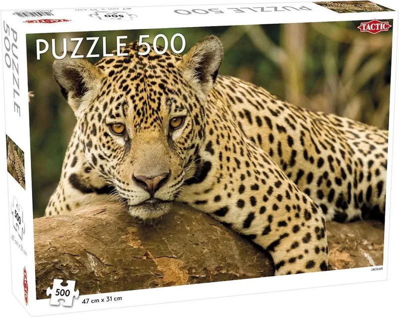 Puzzel Jaguar - 500 stukjes van Tactic, editie Bruin – doos