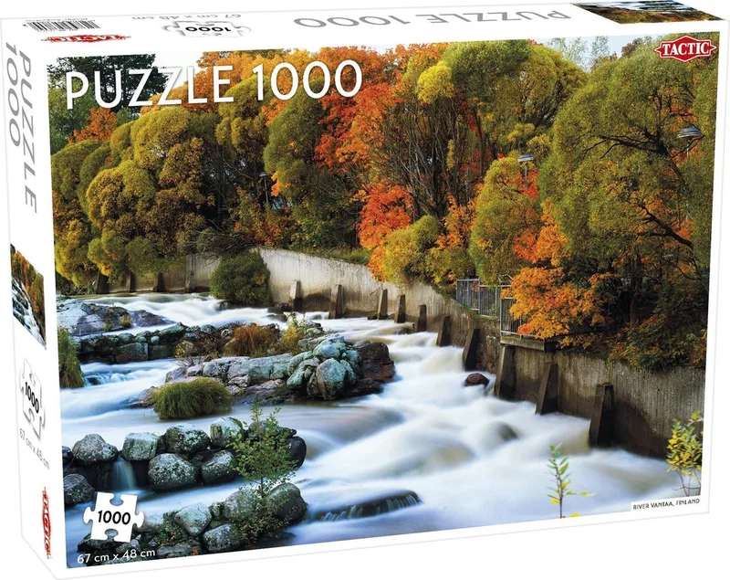 Puzzel River Vantaa Finland - 1000 stukjes van Tactic, editie Wit – doos