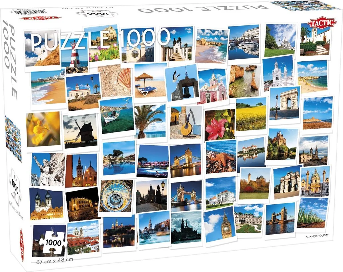 Puzzel Summer Holiday 1000 Stukjes van Tactic, editie Bont – doos