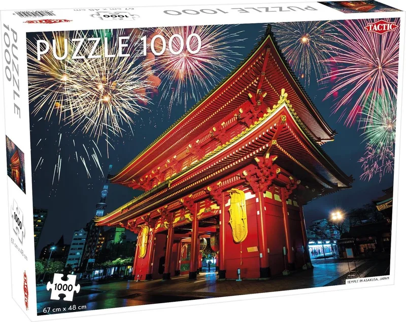 Puzzel Temple in Asakusa, Japan 1000 Stukjes van Tactic, editie Bont – doos