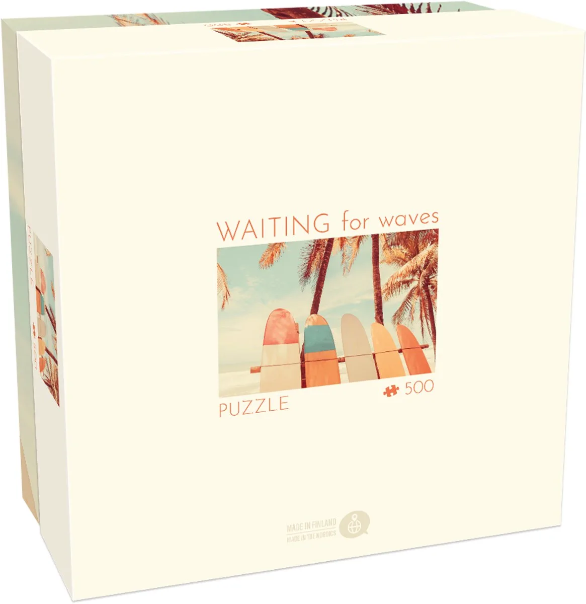 Puzzle LifeSTYLE 500 Waiting for Waves - Puzzel LifeSTYLE 500 Waiting for Waves van Tactic, editie Beige – doos