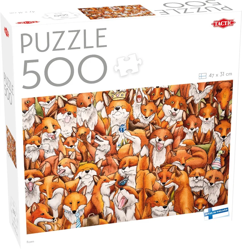 Puzzle Lovers Foxes 500 pcs puzzle de Tactic, édition Multicolore – boîte