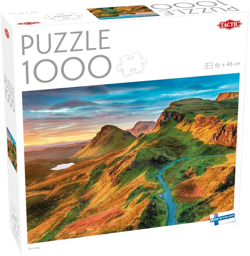 Quiraing, Schotland – Puzzel – 1000 stukjes – Schots Berglandschap – Isle of Skye – Hoogwaardige Scandinavische Kwaliteit van Tactic, editie Quiraing, Schotland – doos