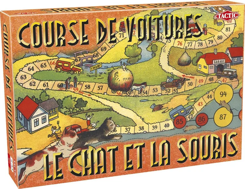 Retro Game: Cat and Mouse / Car Race (FR) from Tactic – box