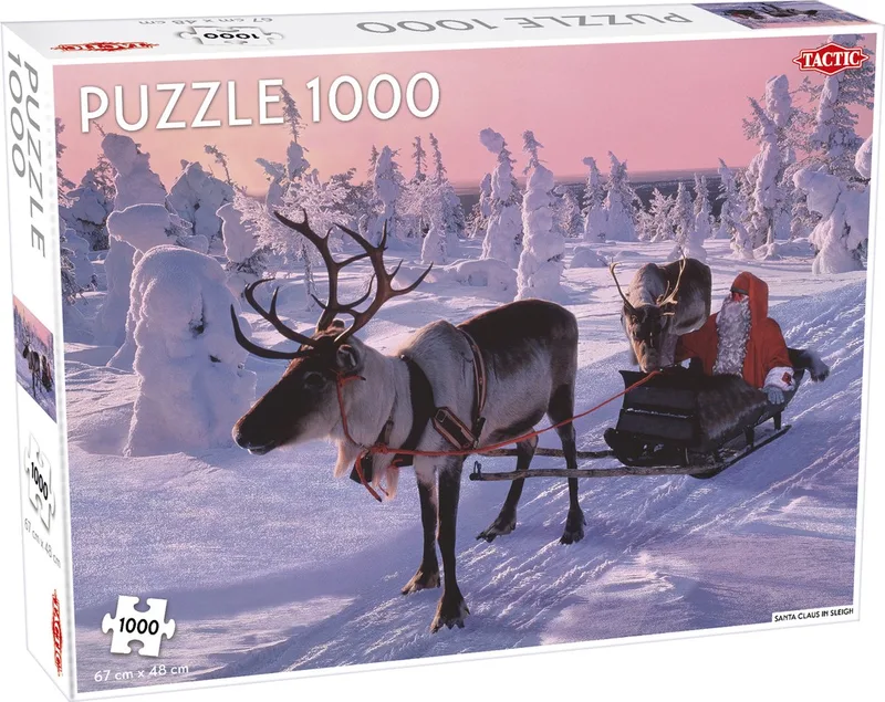 Santa Claus in Sleigh - 1000 stukjes van Tactic, editie Meerkleurig – doos