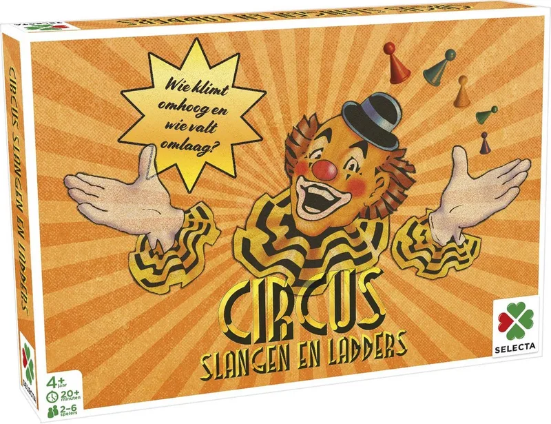 Spellen van Toen: Circus / Slangen en Ladders – Bordspel – Familiespel – Vanaf 4 jaar – 2-6 spelers van Tactic – doos