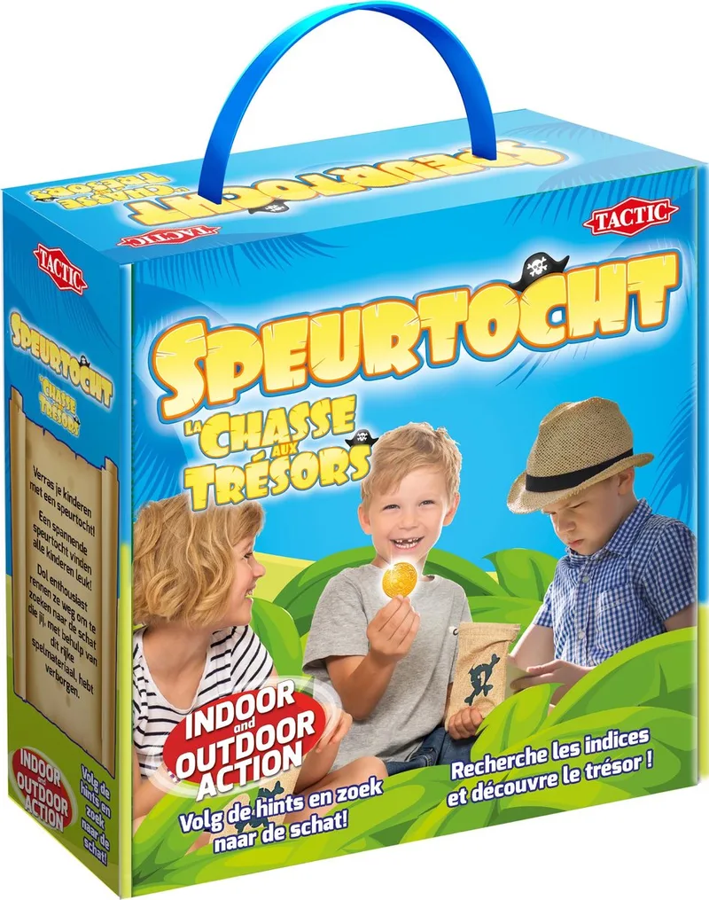 Speurtocht – Schatzoekspel Voor Kinderen – Indoor & Outdoor Spel – Inclusief Hints, Kaarten en Schattenzak – Vanaf 5 Jaar – Educatief Familiespel – Creatief Buitenspel de Tactic – boîte