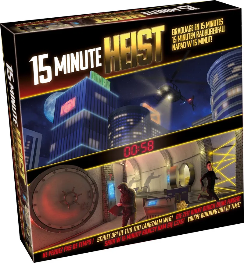 Tactic 15 Minute Heist – Bordspel – Coöperatieve Bankroof tegen de Klok – Teamwork en Tactiek – Escape Game Beleving – 2 tot 4 Spelers – Vanaf 8 Jaar von Tactic – Schachtel