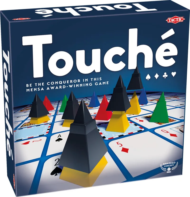 Touché – Bordspel – Tactisch kaartspel – Strategisch Pionnen en Kaarten Spel – Plaats Pionnen, Blokkeer Tegenstanders en Scoor Patronen – Familiespel – Winnaar Mensa Select-prijs – Bekroond Spel – 2 tot 4 Spelers – Vanaf 8 Jaar von Tactic – Schachtel