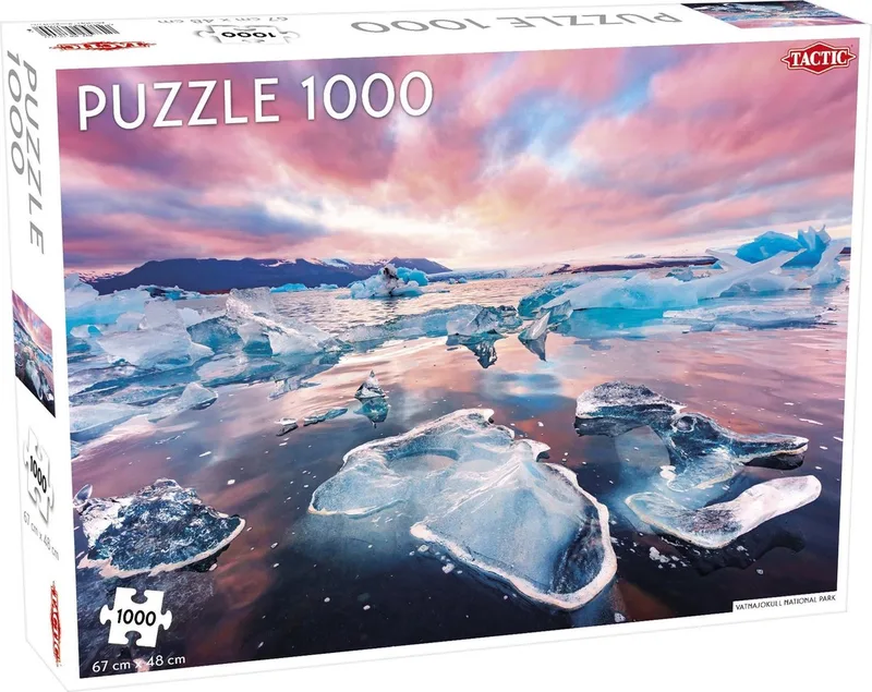 Vatnajökull National Park – Puzzel – 1000 stukjes – IJslands Gletsjerlandschap – Indrukwekkende Natuur en IJsvlakten – Hoogwaardige Scandinavische Kwaliteit van Tactic, editie Vatnajokull National Park – doos