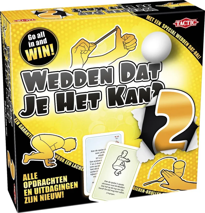 Wedden Dat Je Het Kan? 2 – Bordspel – Familiespel – Partyspel – 3-6 Spelers – Vanaf 8 jaar von Tactic – Schachtel