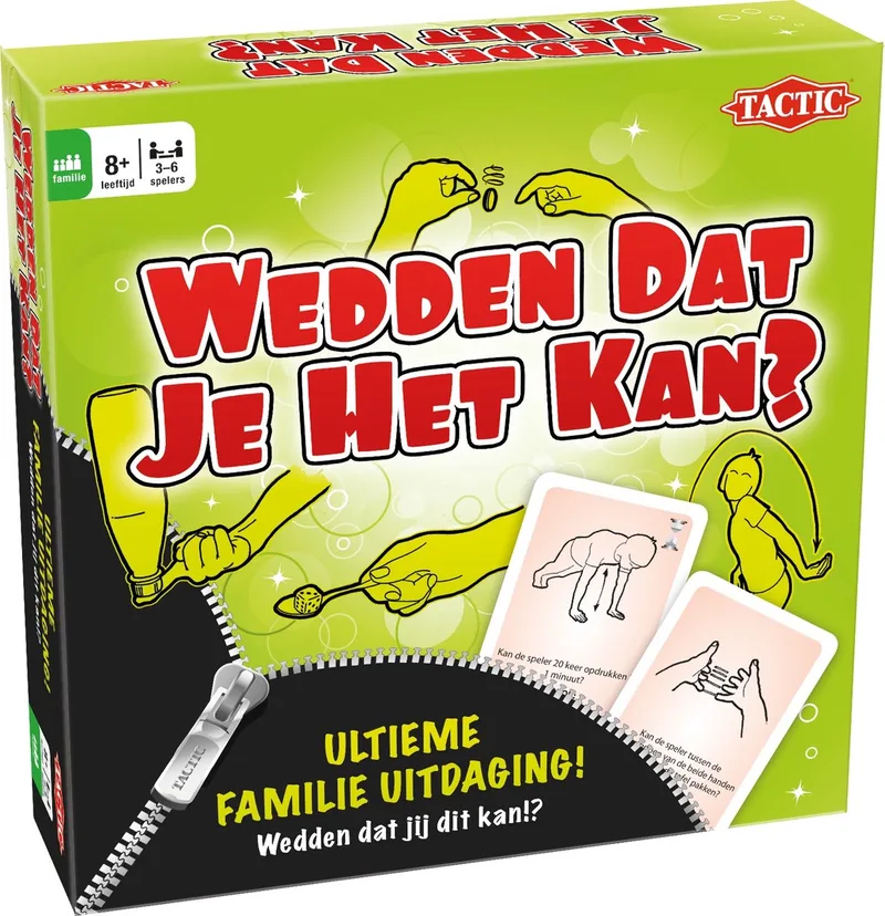 Wedden Dat Je Het Kan? – Bordspel – Familiespel – Partyspel – 3-6 Spelers – Vanaf 8 jaar van Tactic – doos