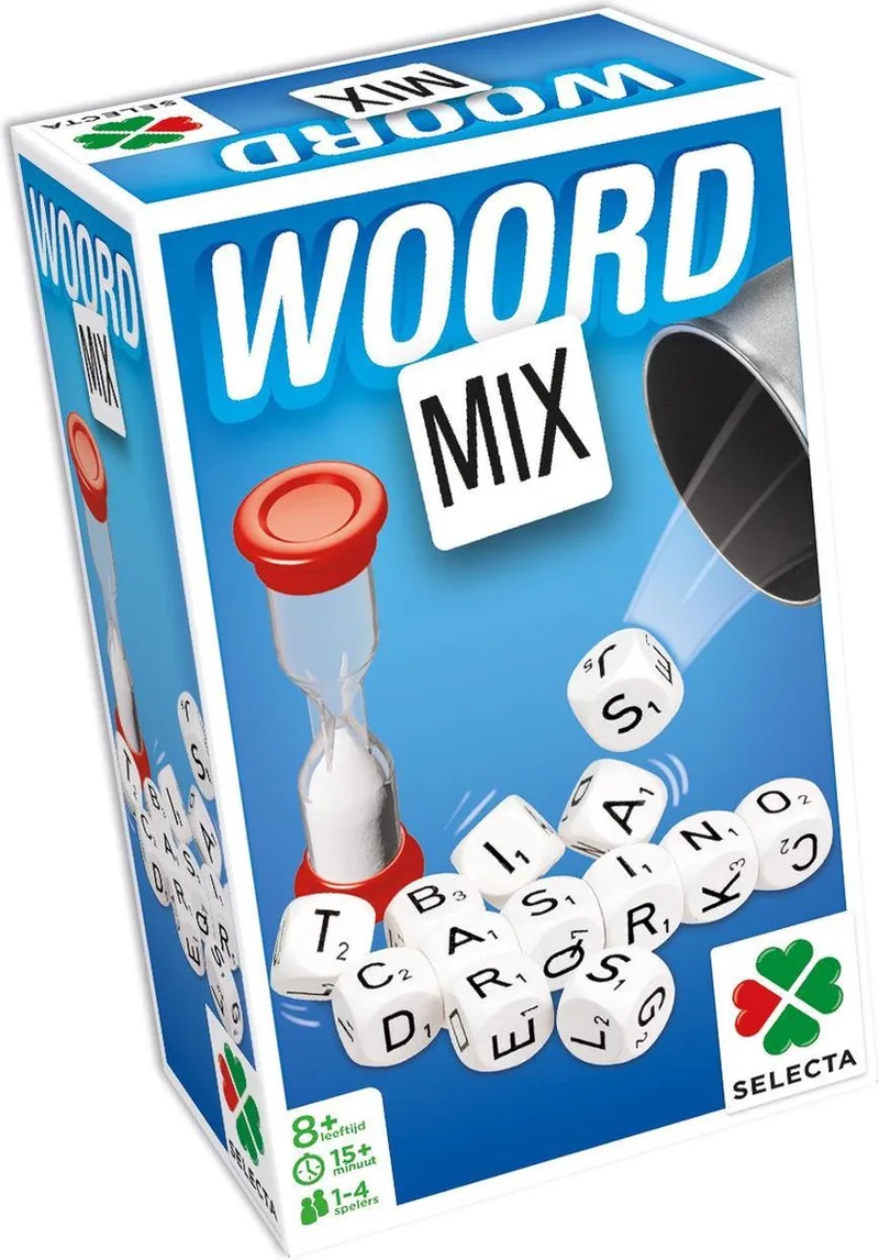 Woord Mix – Dobbelspel – Woordspel – Snel Taalspel met Letterdobbelstenen – Leerzaam en Spannend – Familiespel – 1 tot 8 Spelers – Vanaf 8 Jaar von Tactic, Ausgabe Multi – Schachtel
