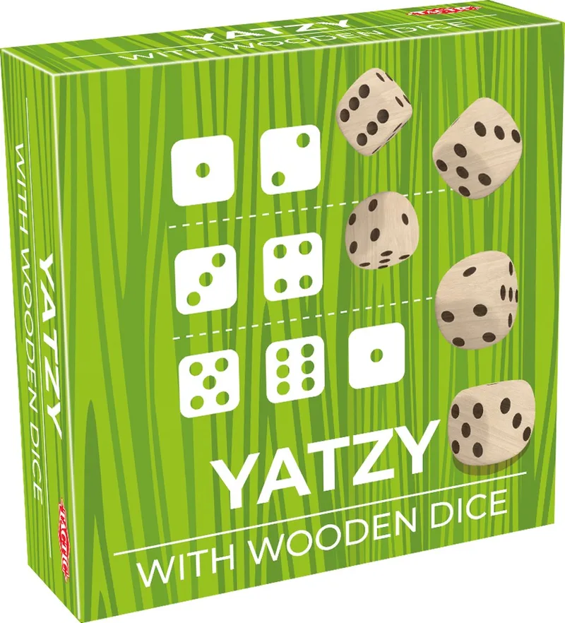 Yatzy Deluxe – Dobbelspel – Classic Games – Houten Spel – Vanaf 5 jaar from Tactic – box