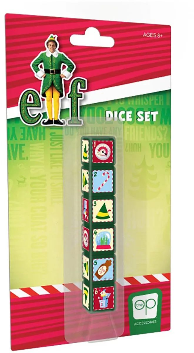 Elf Dice Set from The Op, Multicolor edition – box