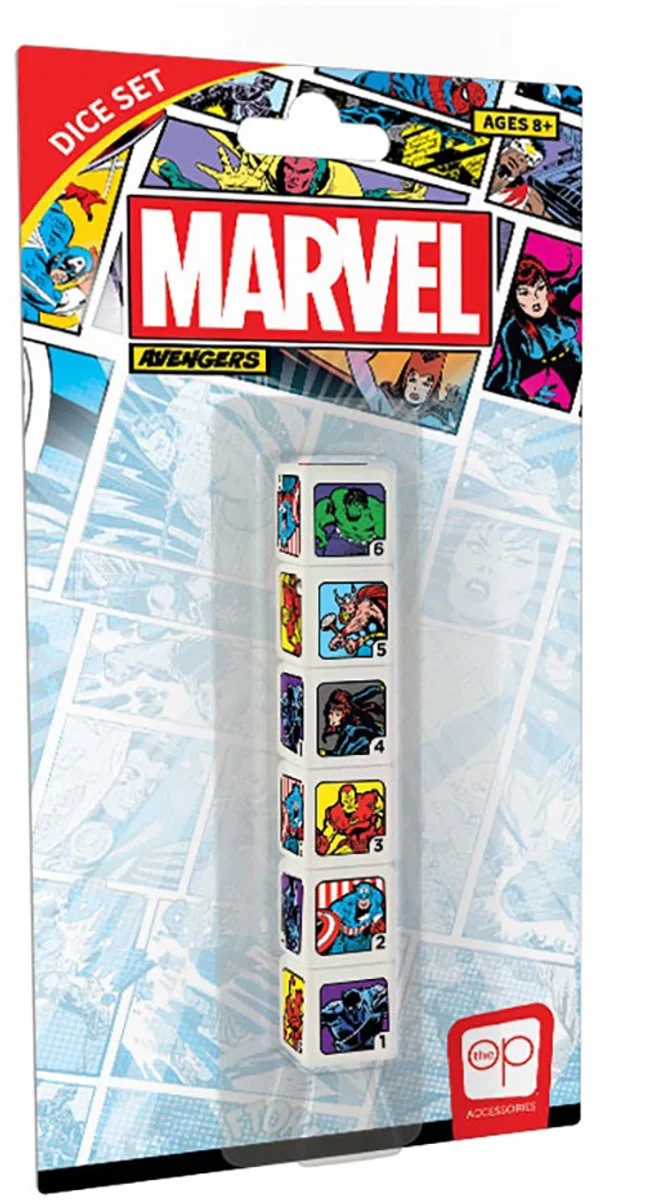 Marvel Avengers Dice Set von The Op, Ausgabe Multicolor – Schachtel