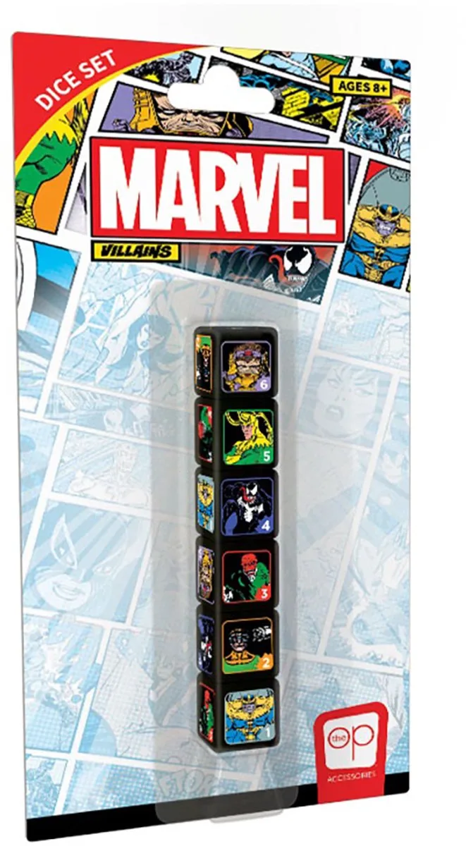 Marvel Villains Dice Set von The Op, Ausgabe Multicolor – Schachtel