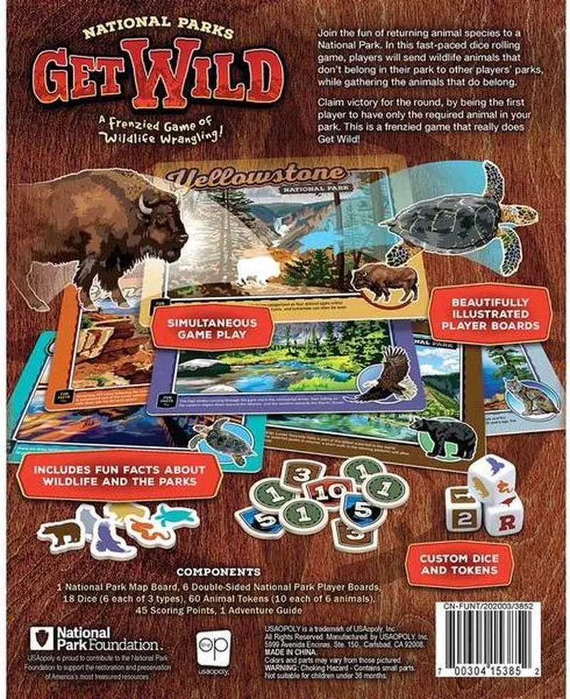 National Parks Get Wild van The Op, editie Multicolor – doos