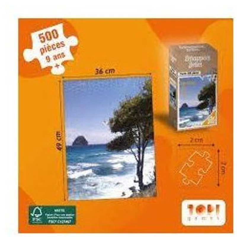 Martinique "Escapes Beautiful" Puzzel - 500 Stukken van Topi Games, editie Unieke kleur (coloris unique) – doos