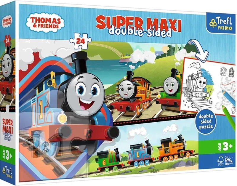 2x Trefl 41014 Puzzel 24 SUPER MAXI Thomas de Trein from Trefl – box