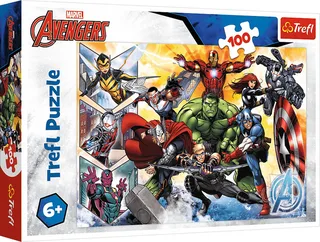 Avengers Stripfiguren Legpuzzel - 100 stukjes - Vanaf 5 jaar de Trefl, édition Multicolore – boîte 1 sur 3