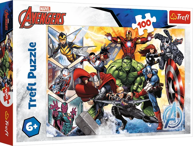 Avengers Stripfiguren Legpuzzel - 100 stukjes - Vanaf 5 jaar van Trefl, editie Meerkleurig – doos