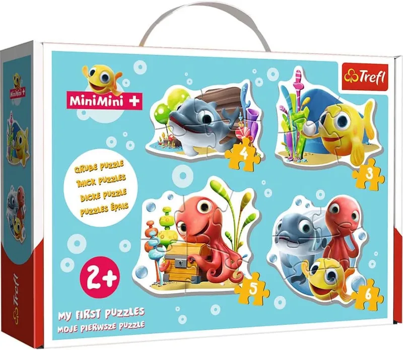 Baby Classic Serie - Puzzel - Rybka MiniMini - 4-in-1 - Voor Kinderen from Trefl, White, Blue, Red, Green edition – box