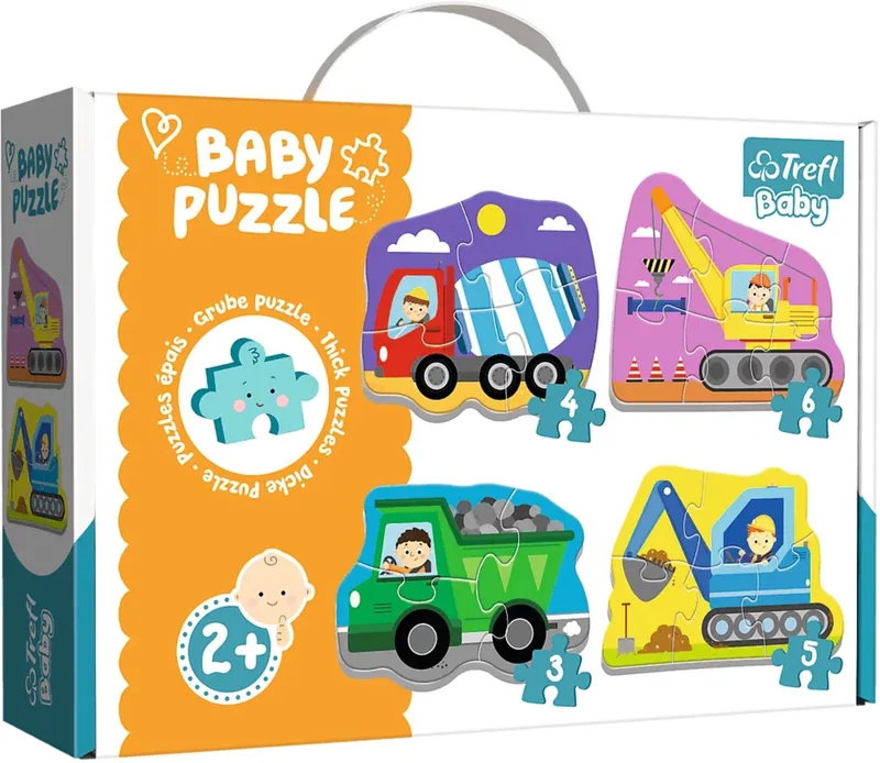 Baby Voertuigen op de Bouwplaats Legpuzzel - 18 stukjes - Vanaf 3 jaar von Trefl, Ausgabe Mehrfarbig – Schachtel