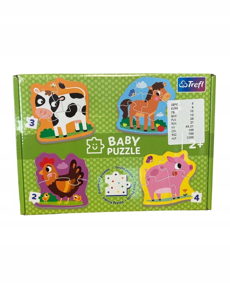 Babyboerderijdieren puzzel 14 stukjes - vanaf 2 jaar from Trefl, Multicolour edition – box