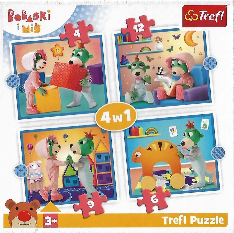 Bobaski i Miś 4-in-1 Puzzels voor Kinderen from Trefl – box