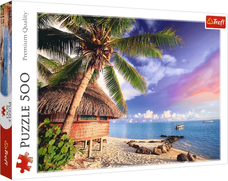 Bora-Bora Eiland Legpuzzel - 500 stukjes - Vanaf 10 jaar de Trefl, édition Multicolore – boîte