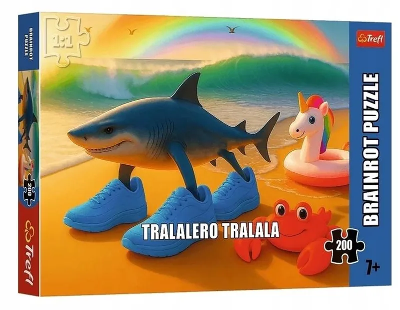 BrainRots Tralalero Tralala Puzzel 200 Stukjes de Trefl – boîte