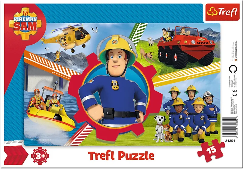 Brandweerman Sam Legpuzzel - 15 stukjes - Vanaf 3 jaar van Trefl, editie Meerkleurig – doos