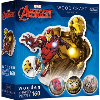 Brave Iron Man Disney Marvel Heroes Hout Houten Legpuzzel - 160 stukjes - Vanaf 6 jaar von Trefl, Ausgabe Mehrfarbig – Schachtel 1 von 2